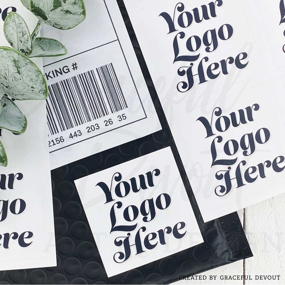 Your Logo Here - Custom - 2" (inches) Square, (96ct.) Stickers - Picture 4 of 4